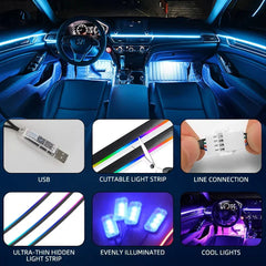 Bandă Ambientală Auto RGB – Symphony, Control App & Telecomanda