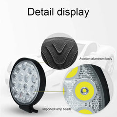 Set 4x Proiector LED Rotund 42W, Aluminiu – 12/24V, Alb 6000K - My Store