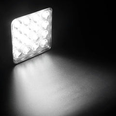 Set 4x Proiector LED 48W Pătrat Aluminiu – 12/24V, Alb 6000K
