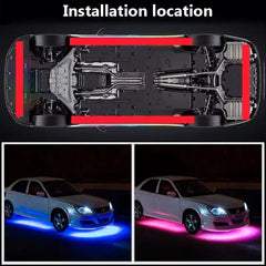 Bandă LED RGB Șasiu Auto – Control App, Ambient Light