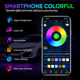 Bandă LED RGB Șasiu Auto – Control App, Ambient Light