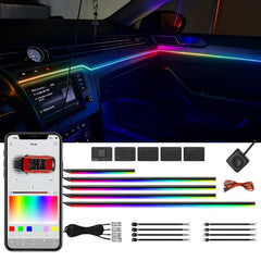 Kit LED RGB Interior Auto – 64 Culori, Control App, Lumini Ambientale - My Store