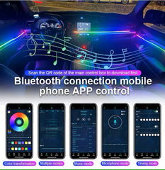 Kit LED RGB Interior Auto – 64 Culori, Control App, Lumini Ambientale - My Store
