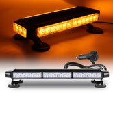 Bară LED Stroboscopică Galbenă 360° Magnetică 12–24V, 21 Moduri Flash, Lampă Avertizare Profesională Utilaje/Camion