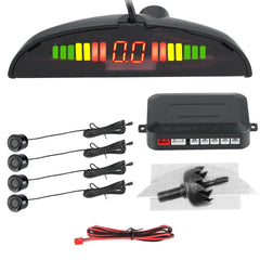 Kit Asistent Parcare cu 4 Senzori – Afișaj LED & Alarmă Sonoră - My Store
