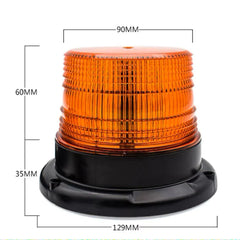 Lampă LED Stroboscopică cu Magnet – 12/24V, Roșu/Galben/Albastru