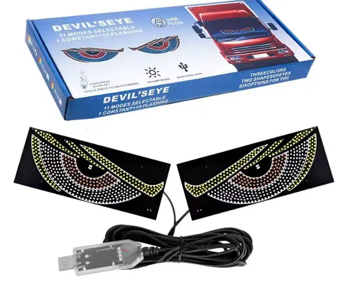 Set 2x Lumină Decorativă RGB „Devil’s Eye” – Panou Pixelat LED, USB - My Store