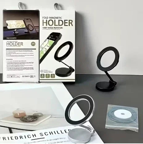 Suport Telefon Auto Magnetic 360° – Rotativ & Pliabil, Adeziv 3M - My Store