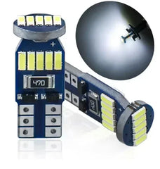 Set 2x Becuri LED W5W T10 Canbus – 12V, 4014-15SMD, 6500K Alb