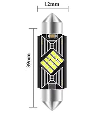 Set 2x Becuri LED Festoon C5W Canbus – 12V, 2016-12SMD, 6000K Alb
