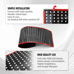 Panou LED Pixel "Devil's Eye” RGB – 12/24V, Control Telecomandă - My Store