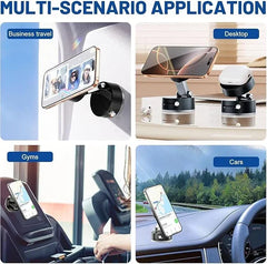 Suport Telefon Auto Magnetic cu Ventuză – Reglabil & Pliabil, Magneți Puternici