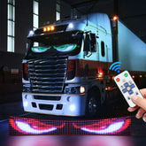 Panou LED Derulant RGB „Devil’s Eye” 60 / 80 / 150 cm pentru Parbriz Camion – Control Telecomandă / APP