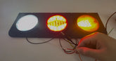 Set 2× Stopuri LED Dinamice 12/24V, 3 Module – Camion & Remorcă, 46×15 cm