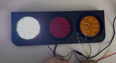 Set 2× Stopuri LED spate cu 3 module, 12–24V, camion/remorcă/vehicule utilitare, 46cm