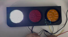 Set 2× Stopuri LED spate cu 3 module, 12–24V, camion/remorcă/vehicule utilitare, 46cm