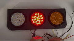 Set 2× Stopuri LED spate cu 3 module, 12–24V, camion/remorcă/vehicule utilitare, 46cm