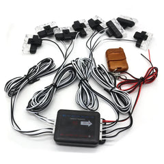 Lampă LED Avertizare Auto cu Telecomandă Wireless – 12 Moduri Flash, 12-24V, Montaj Grilă pentru Camion, SUV, Pickup