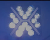 Set 2 Proiector LED compact 48W, alb + galben flash, 16 LED-uri, 12–24V