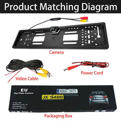Cameră Marșarier 12V cu LED & CCD – HD, Night Vision, Suport Număr EU
