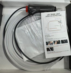 Bandă LED Iluminare Portbagaj Auto 5M 6000K – Tăiabilă, 12V, Brichetă cu Senzor Automat sau Conectare Cablu