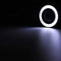 Set 2 Proiectoare LED cu Lupă și Angel Eyes, 76/89mm, 12V, 6500K, Compatibile Logan, Duster