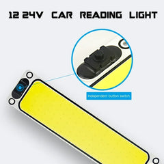 Lampă LED Interior 12–24V cu Buton ON/OFF – Lumină Albă COB