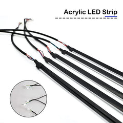 Kit Lumini Ambientale Auto Acrilic 18-în-1 RGB & Symphony, APP Control + Varianta cu 4 boxe ambientale Ø15 cm se selectează separat