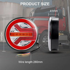 Set 2x Stopuri LED Rotunde – 12/24V, Remorcă/Camion, Ø140mm, Dinamice - My Store