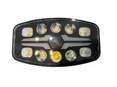 Proiector LED 10" 100W, 22.000LM, Alb + Galben (Poziție, Flow, Stroboscop), Spot & Flood, IP67, 12–24V