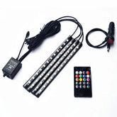 Set Lumini Ambient RGB Podea Auto – Telecomandă, 12V