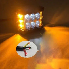 Proiector LED Bicolor Off Road – Alb & Galben Stroboscop, 45W, Spot 30°