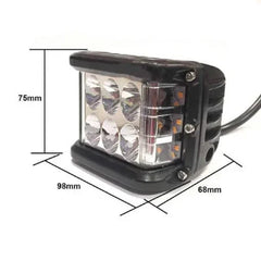 Proiector LED Bicolor Off Road – Alb & Galben Stroboscop, 45W, Spot 30°