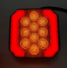 Set 2 Stopuri LED 12V-24V Universale Roșu/Galben pentru Remorcă și Camion