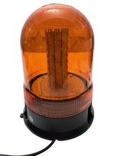Girofar LED Galben 12–24V, 80 LED, Bază Magnetică, Mufă Brichetă, Lampă Avertizare Camion/Utilaje