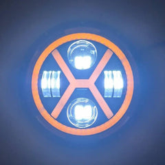 Proiector LED Auto 12V-24V, 7inch, Alb & Galben, pentru Off Road, Camioane și Utilaje