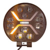 Proiector LED Rotund 9" – 120W, Alb+Galben DRL, Spot/Flood/Combo, Flash, 12/24V - My Store