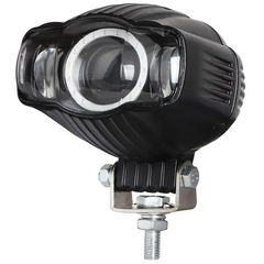 Set 2x Proiector LED 3" cu Inel Albastru (Halo) Aluminiu – 30W, 12/24V