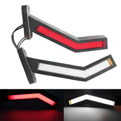 Set 2x Cornite LED de contur 12–24V, 3 culori (Roșu / Alb / Galben), pentru camioane