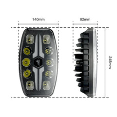 Proiector LED 10" – 100W, Alb/Galben, 12/24V, Spot&Flood, IP67 - My Store