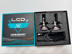 Set 2 Becuri LED Auto K68 H7 – 380W, 23.000LM – CANBUS, 6000K, Putere Extremă