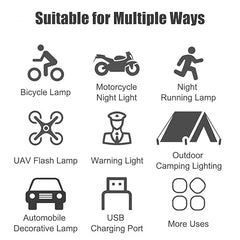 Lumină LED Stroboscopică Mini – 7 Culori, IP68, Reîncărcabilă USB, cu Telecomandă