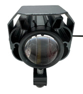 Set 2x Proiector LED 18W Dual-Color (Alb + Galben) – pentru Motocicletă / ATV / Trotinetă Electrică