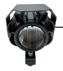 Set 2x Proiector LED 18W Dual-Color (Alb + Galben) – pentru Motocicletă / ATV / Trotinetă Electrică