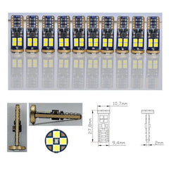 Set 2x Becuri LED W5W T10 Canbus – 12V, 3030-12SMD, 6000K Alb - My Store