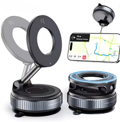 Suport Telefon Auto S072 cu Braț Metalic 360° și Prindere Magnetică Puternică