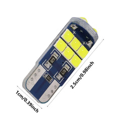 Set 2x Becuri LED W5W T10 Canbus – 12V, 3030-15SMD, 6000K Alb