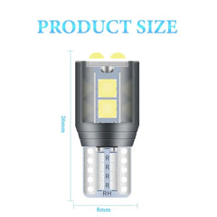 Set 2x Becuri LED W5W/T10/T15/W16W Canbus – 12V, 3030-6SMD, 6000K Alb