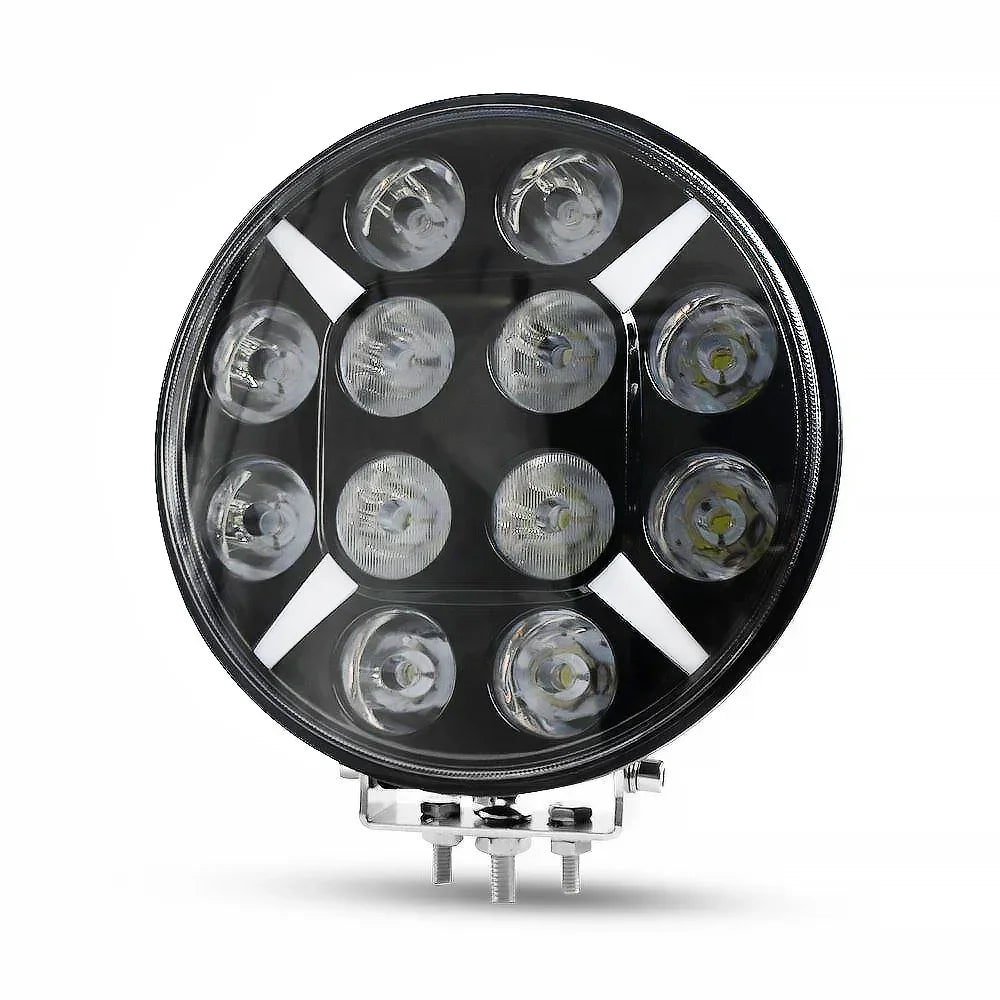 Proiector LED Rotund 7"/9" – 120W, Alb+Galben DRL, Spot/Flood/Combo, 12/24V - My Store