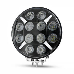 Proiector LED 7"/9" Rotund 96W/120W, 24.000LM, Albă + Galbenă Poziție și Stroboscop, 12–24V